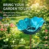 Nuevo Estaca de Metal Hecha a Mano para Jardín de Flores - Comedero de Pájaros Floral de Metal Hecho a Mano