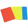 Nuevas tarjetas de PVC engrosadas de tres colores rojo, amarillo y azul para árbitros en competiciones de deportes de pelota