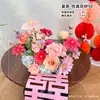 Arreglos Florales de Boda para Sala de Estar, Dormitorio, Mesita de Noche, Flores Artificiales, Jarrones de Mesa para Habitación de Boda, Decoración para la Mesa de Firma