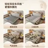 Cama Moderna Minimalista de Couro para Quarto Principal, Camas de Casal Duplas com Armazenamento de 1,8m com Luzes e Cabeceira Alta com Armazenamento, Cama de Casamento Estofada Macia