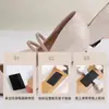 Sandalias de Tacón Alto para Mujer con Correa de Nuevo Estilo, Cordones de Talón Anti-Caída, Instalación Gratuita, Mocasines de Lujo Ligero, Correa Ajustable Libre