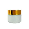 Frasco de Vidrio Esmerilado Corto de 100g para Crema, Botella Dosificadora Cosmética, Botella Vacía para Crema Facial