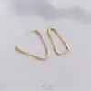 Aretes Conservadores de Color Chapados en Oro de 14K Hebillas para Oreja en Forma de Pin Accesorios Hechos a Mano de Cobre Recubierto de Oro Real Materiales para Joyería de Oreja Hecha a Mano