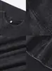 Camiseta Lavada com Efeito Desgastado Europeia e Americana Primavera e Verão Marca Tendência Manga Curta Algodão Puro Batik Retrô Flocos de Neve Fritos Top Solto