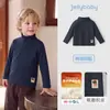 Camada base gola alta para meninas jellybaby, top infantil quente de outono, roupas de bebê, camiseta de manga comprida para meninos
