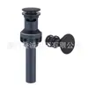Válvula de Drenaje Redonda Negra Transfronteriza Cupc con Cesta de Presionar para Girar para Lavabo, Universal Anti-Olor y Duradera