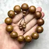 Pulsera de Madera Premium de Seis Vías de 20 Piezas Hecha de Madera Vieja con Grano Completo, Cuentas de Oración Naturales de Madera de Dragón, Pulsera Coleccionable con Líneas de Grano Claras para Hombres