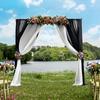 Arco de Velos de Boda Decoración Set de 2 Piezas Diseño de Lugar de Boda al Aire Libre Cortina de Tela Colgante Decoración de Boda