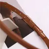 Cinturón de Cuero Genuino Decorativo con Hebilla de Broche, Versátil, Estilo Ins, para Vestidos y Jeans, Modelo Nuevo, En Stock de Fábrica