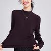 Camiseta Básica de Cuello Medio para Mujer, Nuevo Estilo Otoño 2026, Color Sólido, Cuello Medio, Cuello Alto, Camiseta de Manga Larga de Tencel