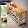 Estante de Cocina Extensible Encimera Mesa de Trabajo para Cortar Verduras De Pie Estante Multicapa Horno de Microondas Estante Multifuncional
