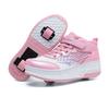 Zapatos Heelby para Niños y Niñas Zapatos Explosivos para Caminar para Adultos Zapatos Voladores de Dos Ruedas con Ruedas con Cordones Zapatos para Niñas y Estudiantes Patines de Ruedas