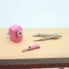 Casa de Boneca Mini Canivete de Bolso Afiador de Lápis Bússola Acessórios de Sala de Aula de Simulação Acessórios para Casa de Boneca Modelo