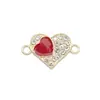 Al por mayor Estilo Coreano Especial Doble Punto de Colgante Patrón de Corazón de Diamante Aleación con Goteo de Aceite Collar Pulsera Colgante Joyería Accesorios DIY