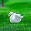 Paisagem Micro Criativa de Novo Produto Transfronteiriço Boneca Cisne Branco Luminoso Acessórios de Decoração DIY Mini Enfeites de Resina