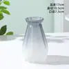 Jarrón de Vidrio Sódico-Cálcico Personalizado Transfronterizo, Frasco de Vidrio para Almacenamiento, Estilo Geométrico Graduado Mate de Lujo Ligero, Decoración para Arreglo Floral de Sala de Estar