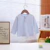 Outono Novo Bebê Algodão Puro Roupas de Outono Roupa de Casa 0-3 Anos Bebê Simples Respirável Confortável Peça Única Top Amigo da Pele Macio