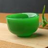 Tigela de Jade de Vidro, Taça de Vinho de Jade, Bule de Chá de Jade, Xícara Verde de Jade Sintético, Tigela com Tampa, Brinde Promocional, Xícara Branca de Jade Sintético, Conjunto de Chá de Jade