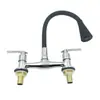 Grifo de Barra Plana Vertical Transfronterizo Sudamericano para Fregadero de Cocina Aleación de Zinc Doble Control Tubo de Color Grande Caliente y Frío Lavaplatos Grifo