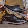 Zapatos de cuero transfronterizos, zapatos de negocios para hombres, zapatos de otoño e invierno, zapatos formales casuales de estilo británico para hombres, zapatos de Amazon al por mayor