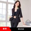 Chaqueta de traje corta de manga tres cuartos de alta calidad para mujer Verano 2024 Nuevo estilo de diosa traje de traje pequeño de corte ajustado