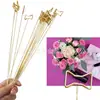 Portatarjetas de visita con forma de corazón bañado en oro, Inserto decorativo creativo con forma de flor, Portamensajes con forma de flor con forma de estrella, Portatarjetas, Portanotas