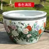 Tanque de Peixes de Cerâmica Jingdezhen Tigela para Peixe Dourado Tigela para Plantar Lótus Nenúfar Tigela Lótus Tartaruga Varanda Tanque Extra Grande Outros Pequenos