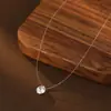 Bajo Árbol Rong Plata S925 Venta Caliente Lágrimas de Sirena Invisibles Collar de Moissanita para Mujer Gama Alta Más Fácil de Combinar Cadena para Clavícula Estilo Caliente