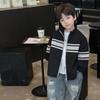 Tongku 2025 Otoño para Niños Nuevo Moderno Cool Bebé Casual Top Estilo Coreano Bloque de Color Cremallera Holgado Tops de Niño
