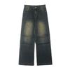 Primavera y Verano 2024 Estilo Americano Retro Estilo Tierra Desgastada Jeans Sueltos Pierna Recta para Hombres y Mujeres cleanfit Pantalones Casuales de Algodón de Moda
