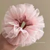 Rosa Industria Pesada Encaje Estilo Princesa Serie Ballet Cuerda para el Cabello de Intestino Delgado Grande Hecha a Mano Cuerda para el Cabello de Cola de Pavo Accesorios para el Cabello de Tendón de Cuero para Mujeres