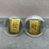 Shenzhen Shuibei Mismo Estilo Oro Puro 999 Tesoro de la Fortuna Aleación Gato de la Suerte Adhesivo Dorado para Teléfono Móvil para Atraer Riqueza Tienda de Oro