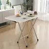 Mesa plegable simple para hogar, apartamento pequeño, mesa para comer pequeña, mesa de estudio para estudiantes, dormitorio, portátil, doble barra, mesa de flexiones de suelo