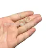 Anillo de Ágata Blanca Calcedonia Congelada de Lichi Tipo Hielo Natural Accesorios de Anillo de Pulsera Donut de Jade con Cuentas DIY
