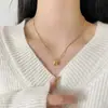 Colar Pingente Laço Franja Coração de Aço Titânio Não Desbota Design de Nicho Feminino Corrente de Clavícula de Alta Qualidade