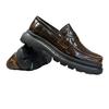 Zapatos de Vestir de Piel de Vacuno de Primera Capa con Suela Gruesa para Hombre, Ligeros, Casuales, Tipo Mocasín, Zapatos de Cuero Slip-on de Negocios para Hombre