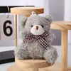 Boneca de Desenho Animado Gravata Borboleta Urso de Pelúcia Curta Boneca Brinquedo Pingente de Bolsa Chaveiro de Carro Dia das Crianças Pequeno Presente