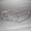 Gafas Planas Metálicas de Montura Redonda con Filtro de Luz Azul y Ribete de Color Contrastante Gafas Planas Pequeñas para Ropa de Trabajo Diaria Wm27003