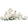 Conjunto de Chá Kung Fu Bambu Verde Pintado à Mão de Fábrica, Xícara Especial para Beber Chá, Tigela de Cerâmica com Tampa, Xícara de Chá, Xícara de Chá Única, Xícara do Mestre