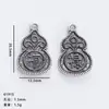 Aleación de plata de Xizang palabra de la suerte paz alegría colgante lingote colgante de festival chino accesorios de joyería de cristal diy venta al por mayor