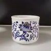 Copa de Vino Pequeña Cerámica Estampada Flor de Loto Lámpara de Aceite Copa de Vino de Pie Alto Copa de Vino de Pie Alto Lámpara de Aceite Pequeña Flor de Loto Producto Transfronterizo Copa de Vino de Boda