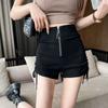 Calças Casuais Slim de Cintura Alta com Cordão Outono e Verão Hot Pants Shorts Sexy para Mulheres Design Petite Calças de Nicho