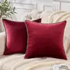 Funda de Almohada de Terciopelo Transfronteriza con Borde en Forma de Concha Funda de Almohada Decorativa Simple de Color Sólido para Sala de Estar Sofá