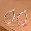 Pendiente de Moda Estilo Plata Personalidad Plata S925 Ear Cuff Hielo Triturado Estilo Fresco de Moda Temperamento Versátil Pendientes para Mujer