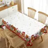 Exclusiva transfronteriza, popular serie de manteles navideños con estampados de alta definición que presentan a Santa Claus, muñecos de nieve y diseños florales, perfectos para la decoración de la mesa festiva
