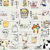 Ilustración Estilo Curativo Pintada a ManoIlustración Estilo Curativo Pintada a Mano de Dibujos Animados LindosPegatinas Creativas para Diario de Anime