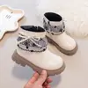 Botas Martin de Encaje y Moño para Niñas 2026 Otoño/Invierno Nuevas Botas de Princesa Cómodas con Suela Suave para Niños Botas Pequeñas de Cuero Retro