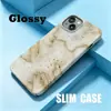 Funda de teléfono fina y ligera con patrón de mármol de lujo ligero para iPhone 16, iPhone 17, funda de teléfono de carcasa dura con película, disponible para dropshipping