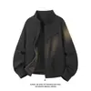 Chegada Nova Outono 2026 Estilo Hong Kong Branco Tamanho Grande Linho Sintético Jaqueta Estilosa M-5X HJ26867-TeP44
