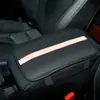 Almofada de Apoio de Braço para Carro Couro Clássico Preto Resistente ao Desgaste Comércio Exterior Transfronteiriço Almofada Antiderrapante para Uso no Interior do Carro Almofada de Apoio de Braço em Couro